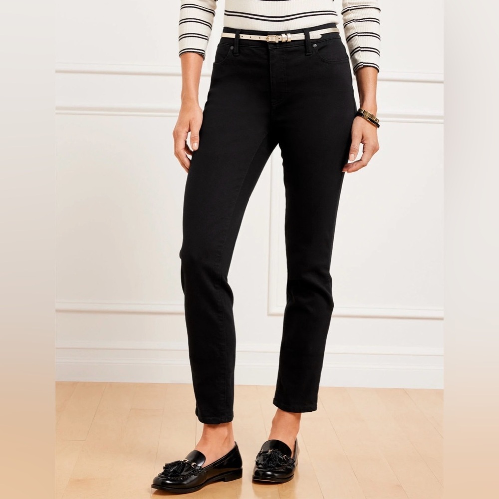 Talbots Black Ankle Straight-Leg Jeans